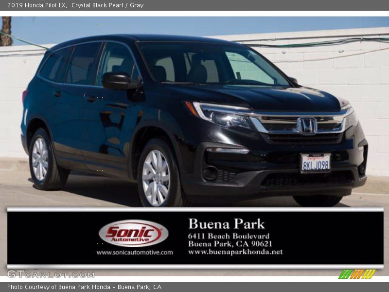 Crystal Black Pearl / Gray 2019 Honda Pilot LX