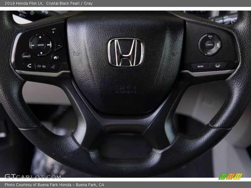 Crystal Black Pearl / Gray 2019 Honda Pilot LX