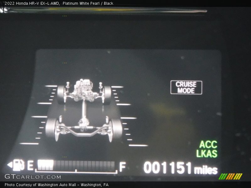 Platinum White Pearl / Black 2022 Honda HR-V EX-L AWD