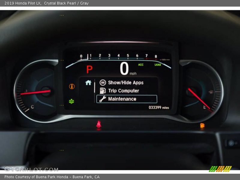 Crystal Black Pearl / Gray 2019 Honda Pilot LX
