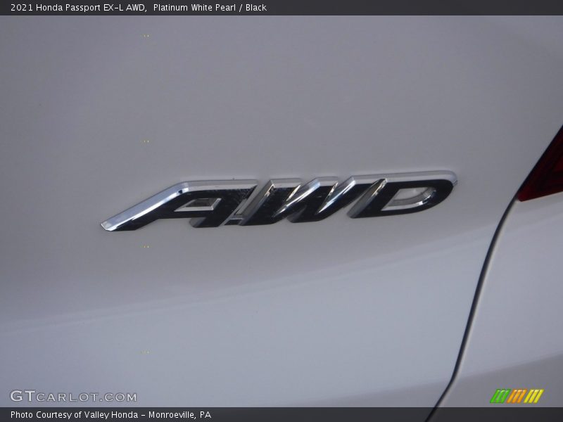 Platinum White Pearl / Black 2021 Honda Passport EX-L AWD