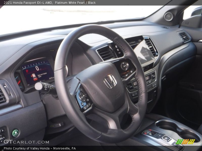 Platinum White Pearl / Black 2021 Honda Passport EX-L AWD