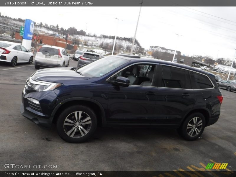 Obsidian Blue Pearl / Gray 2016 Honda Pilot EX-L