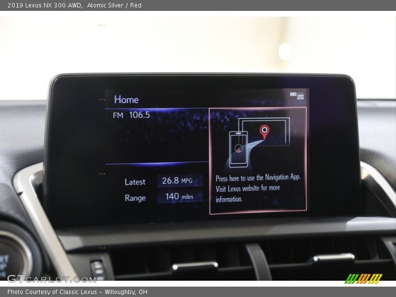 Atomic Silver / Red 2019 Lexus NX 300 AWD