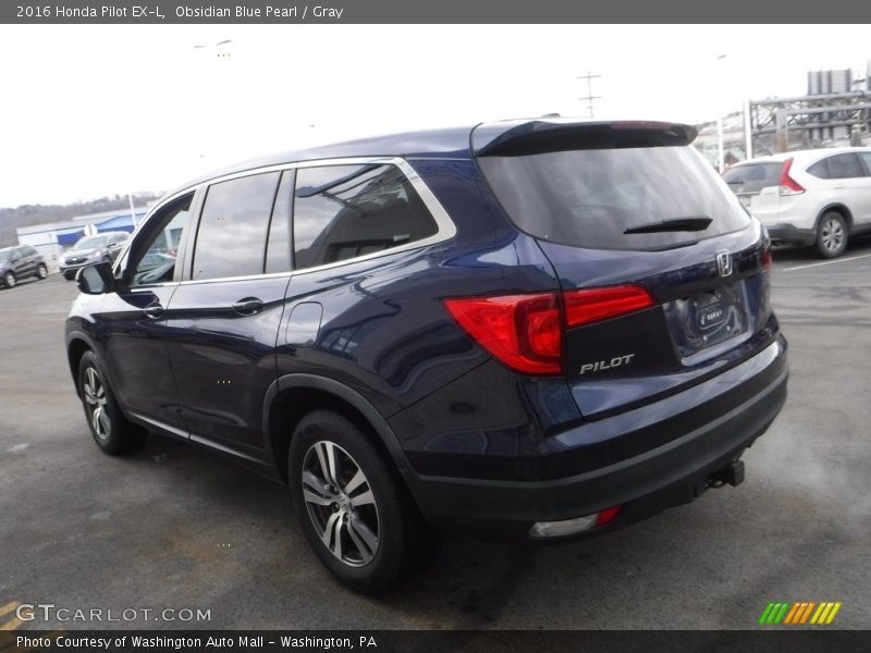 Obsidian Blue Pearl / Gray 2016 Honda Pilot EX-L
