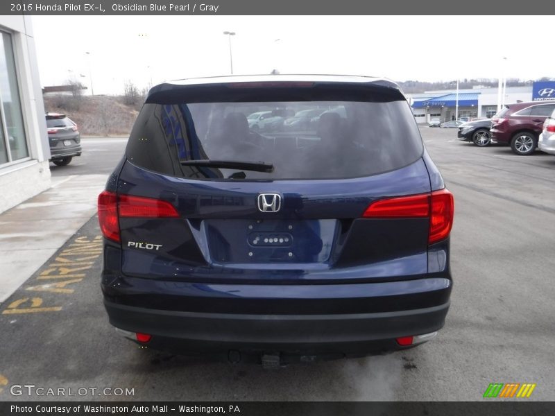 Obsidian Blue Pearl / Gray 2016 Honda Pilot EX-L