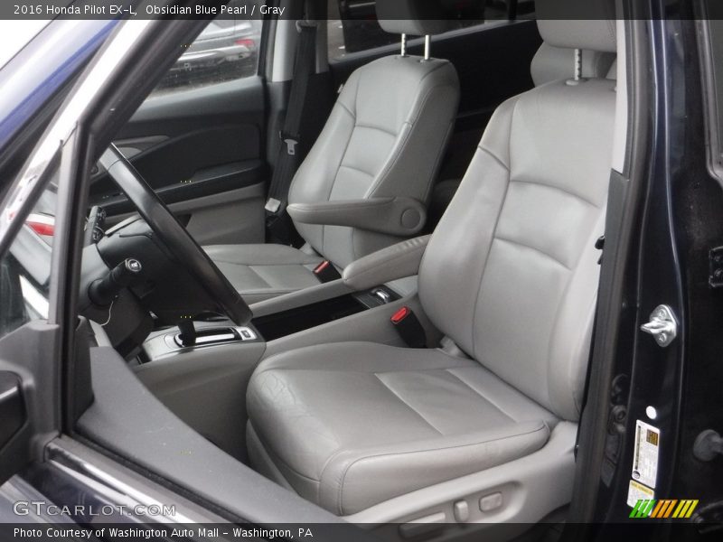 Obsidian Blue Pearl / Gray 2016 Honda Pilot EX-L