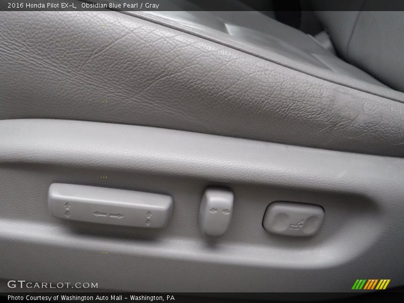 Obsidian Blue Pearl / Gray 2016 Honda Pilot EX-L