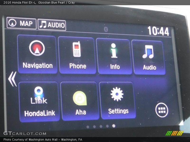 Obsidian Blue Pearl / Gray 2016 Honda Pilot EX-L