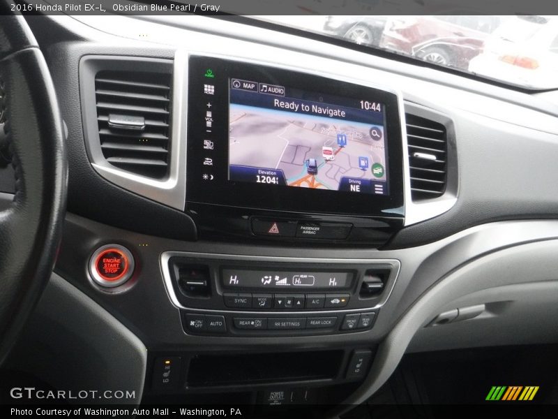 Obsidian Blue Pearl / Gray 2016 Honda Pilot EX-L