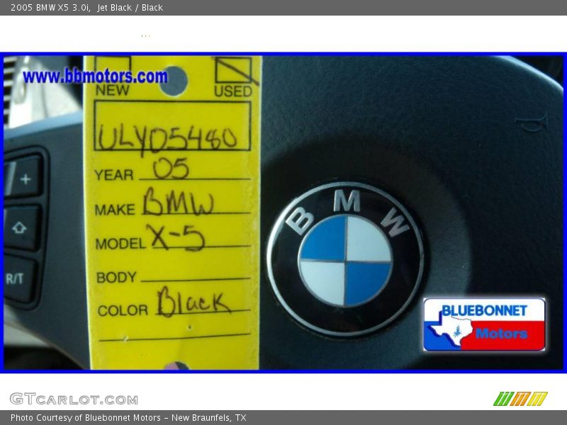Jet Black / Black 2005 BMW X5 3.0i