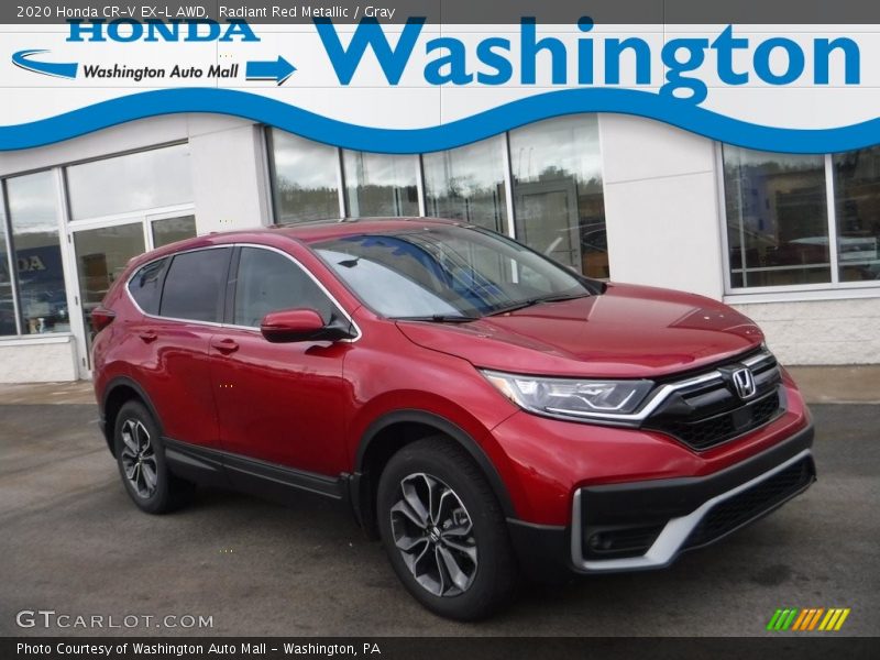 Radiant Red Metallic / Gray 2020 Honda CR-V EX-L AWD