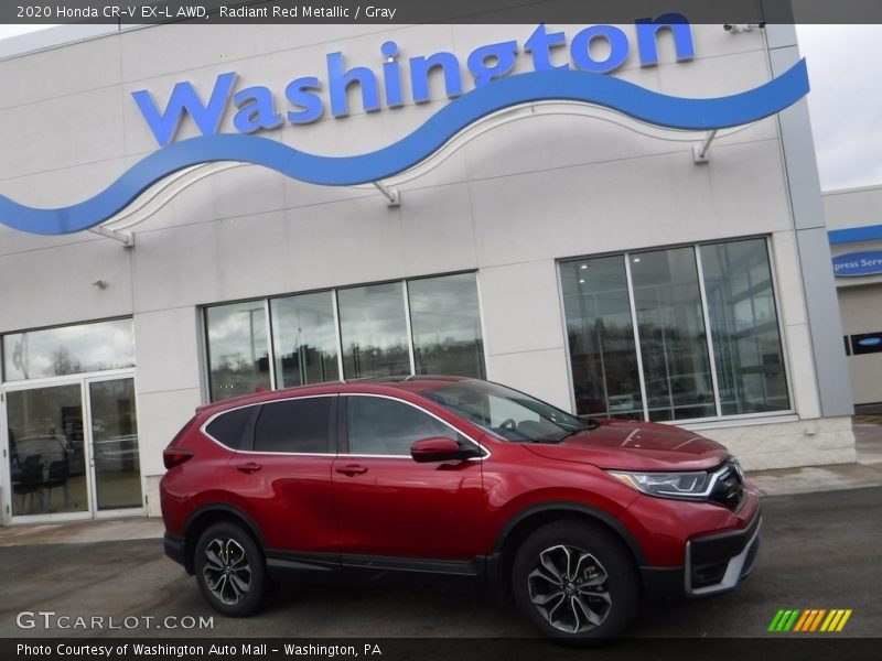 Radiant Red Metallic / Gray 2020 Honda CR-V EX-L AWD