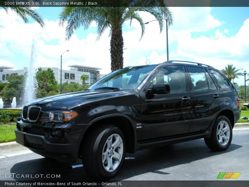 Black Sapphire Metallic / Black 2006 BMW X5 3.0i