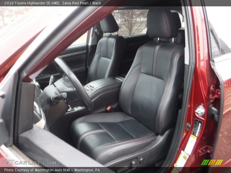 Salsa Red Pearl / Black 2019 Toyota Highlander SE AWD