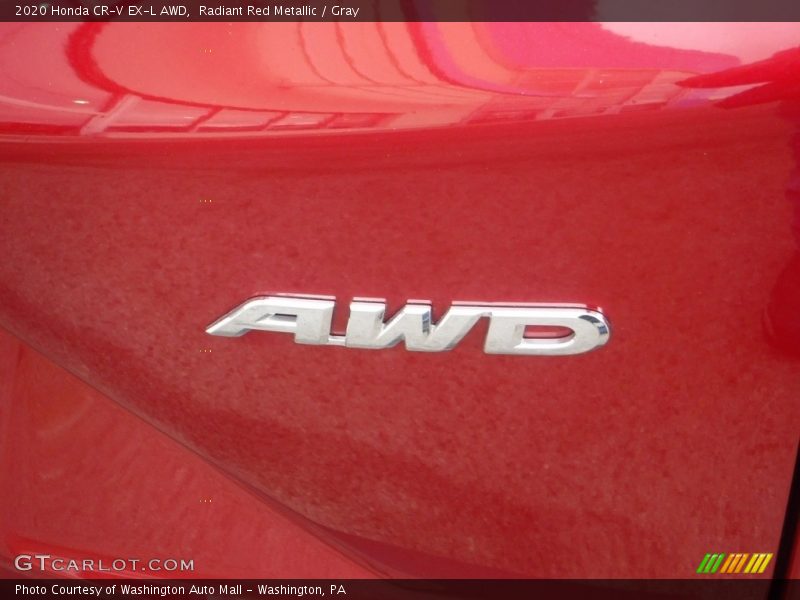 Radiant Red Metallic / Gray 2020 Honda CR-V EX-L AWD