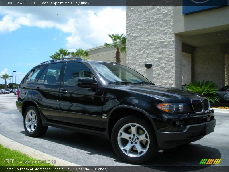 Black Sapphire Metallic / Black 2006 BMW X5 3.0i