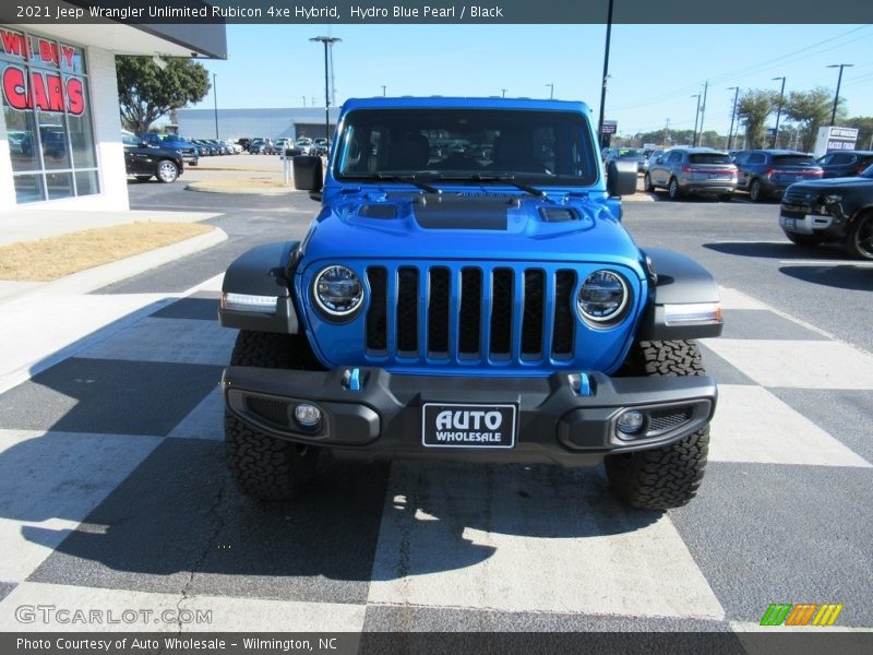 Hydro Blue Pearl / Black 2021 Jeep Wrangler Unlimited Rubicon 4xe Hybrid