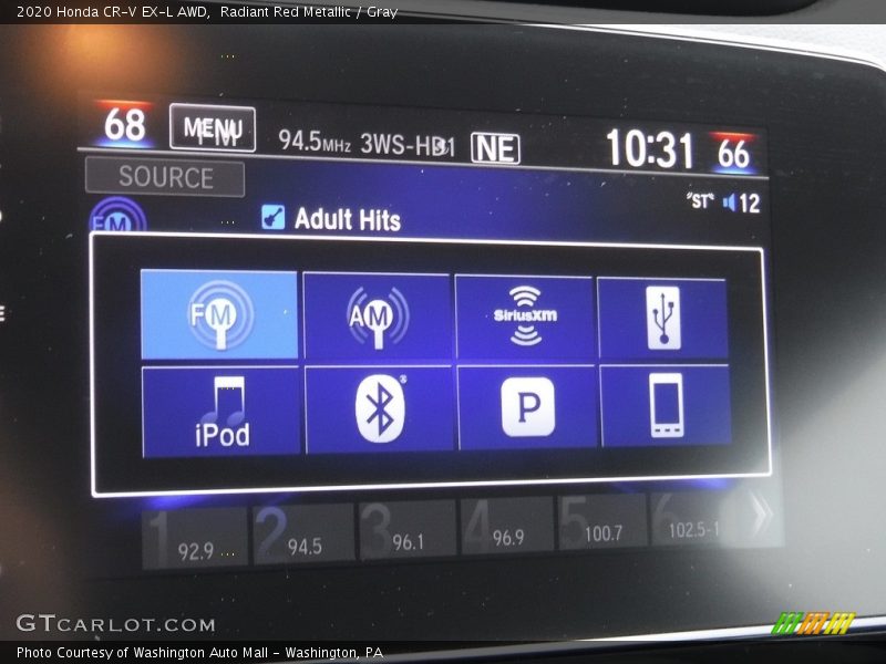 Radiant Red Metallic / Gray 2020 Honda CR-V EX-L AWD