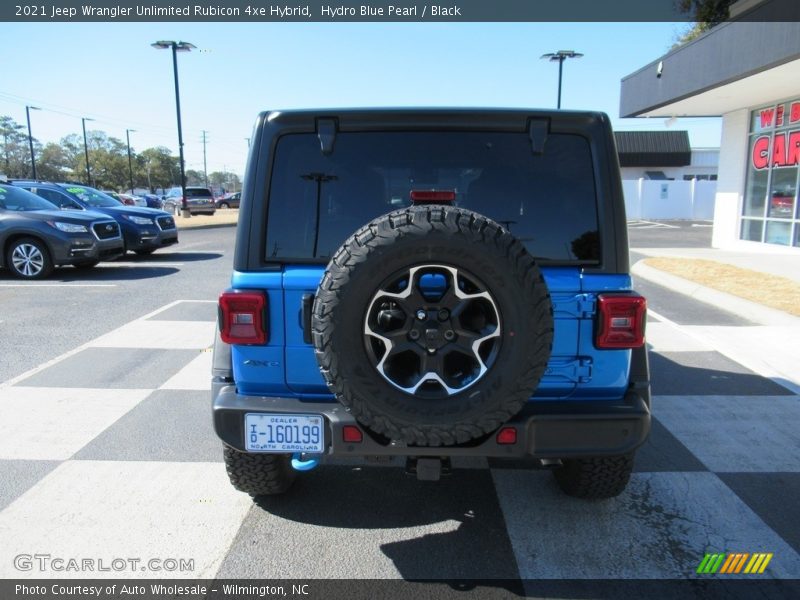 Hydro Blue Pearl / Black 2021 Jeep Wrangler Unlimited Rubicon 4xe Hybrid