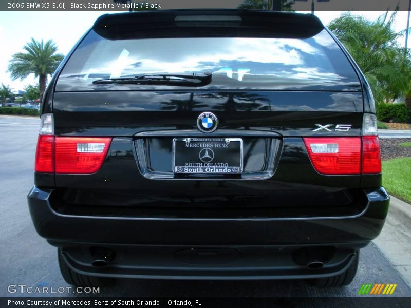 Black Sapphire Metallic / Black 2006 BMW X5 3.0i
