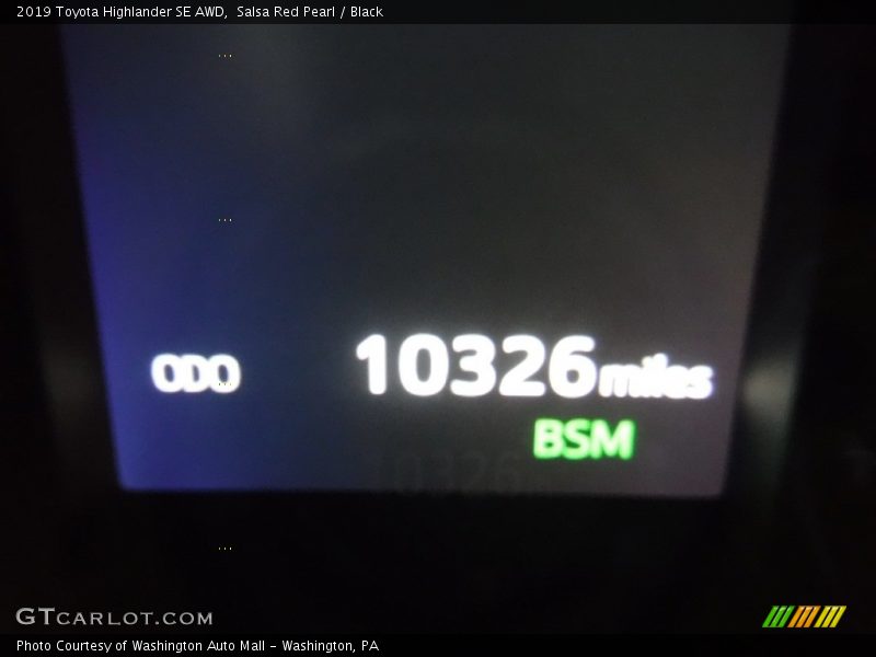 Salsa Red Pearl / Black 2019 Toyota Highlander SE AWD