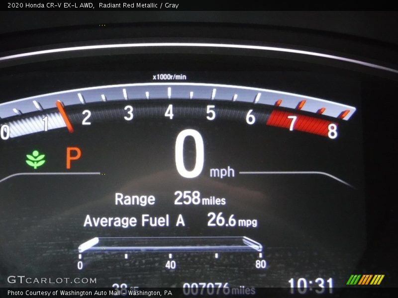 Radiant Red Metallic / Gray 2020 Honda CR-V EX-L AWD