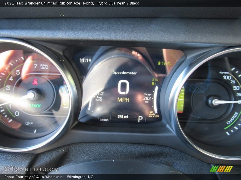 Hydro Blue Pearl / Black 2021 Jeep Wrangler Unlimited Rubicon 4xe Hybrid