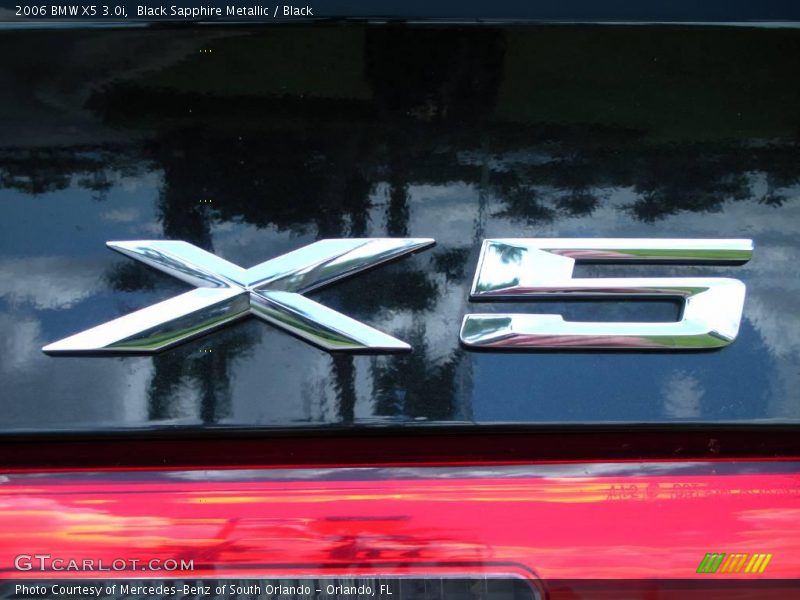 Black Sapphire Metallic / Black 2006 BMW X5 3.0i