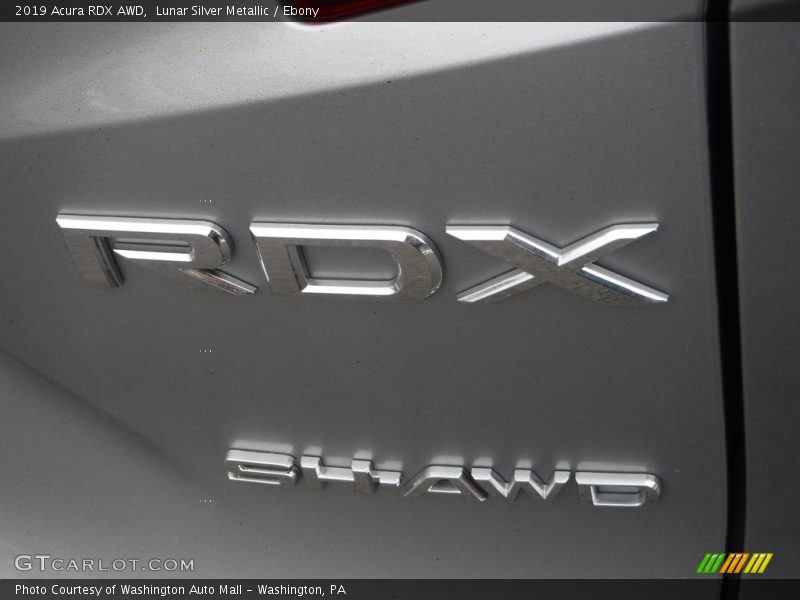Lunar Silver Metallic / Ebony 2019 Acura RDX AWD
