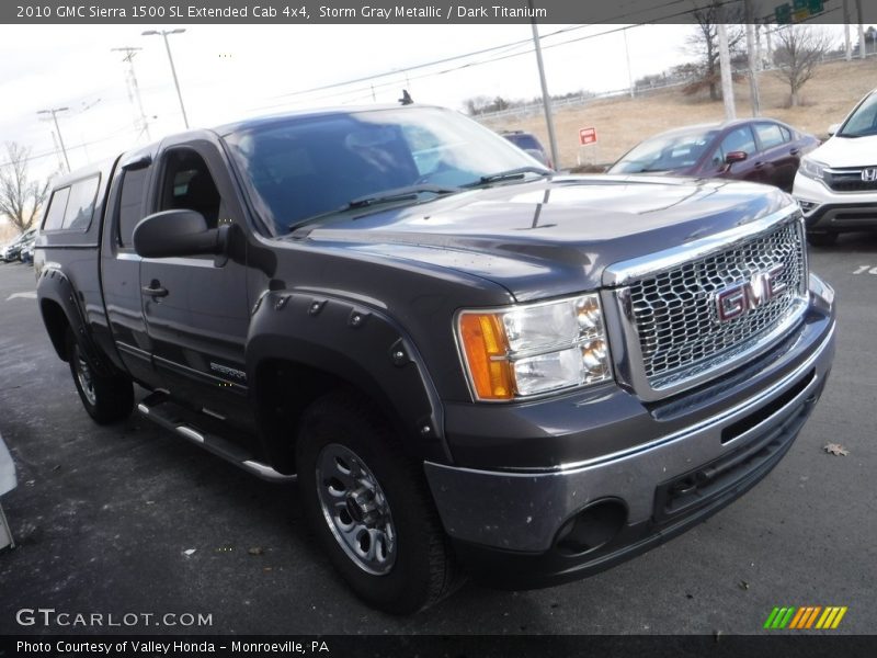 Storm Gray Metallic / Dark Titanium 2010 GMC Sierra 1500 SL Extended Cab 4x4