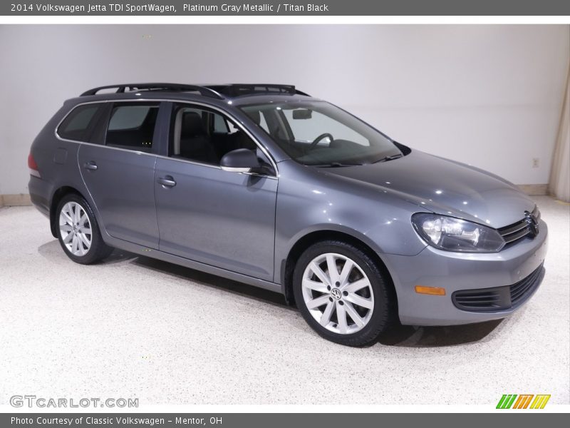Platinum Gray Metallic / Titan Black 2014 Volkswagen Jetta TDI SportWagen