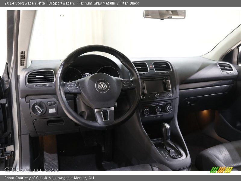 Platinum Gray Metallic / Titan Black 2014 Volkswagen Jetta TDI SportWagen