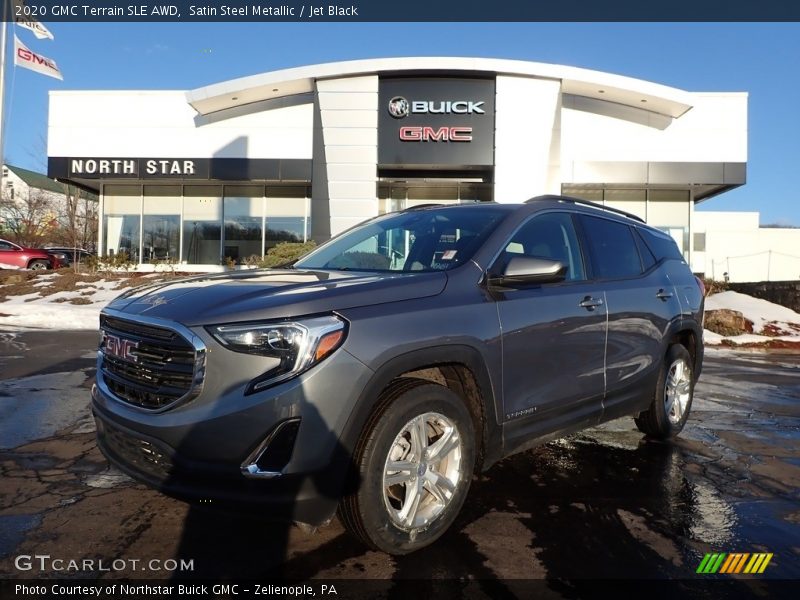 Satin Steel Metallic / Jet Black 2020 GMC Terrain SLE AWD