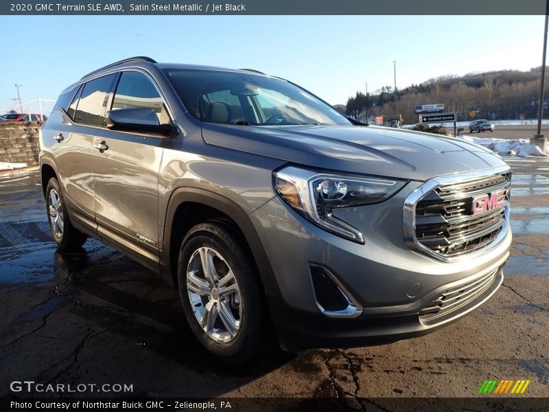 Satin Steel Metallic / Jet Black 2020 GMC Terrain SLE AWD