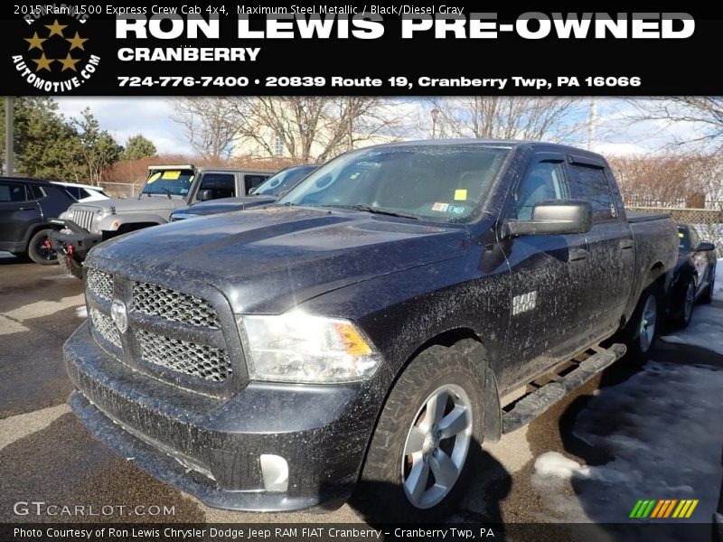 Maximum Steel Metallic / Black/Diesel Gray 2015 Ram 1500 Express Crew Cab 4x4