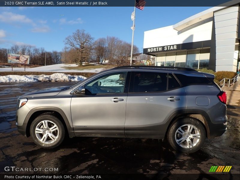 Satin Steel Metallic / Jet Black 2020 GMC Terrain SLE AWD