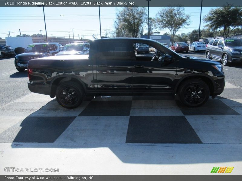 Crystal Black Pearl / Black/Red 2018 Honda Ridgeline Black Edition AWD
