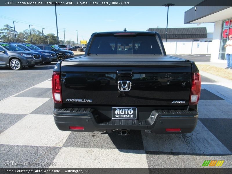 Crystal Black Pearl / Black/Red 2018 Honda Ridgeline Black Edition AWD