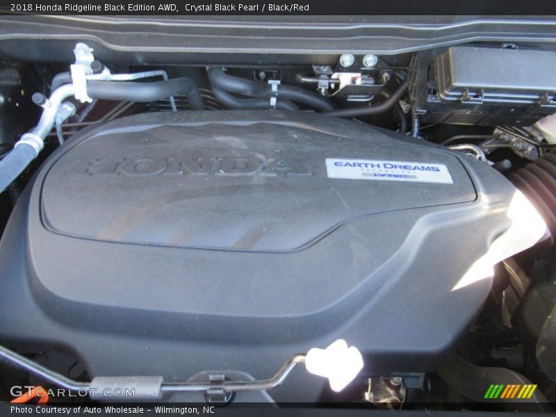 Crystal Black Pearl / Black/Red 2018 Honda Ridgeline Black Edition AWD