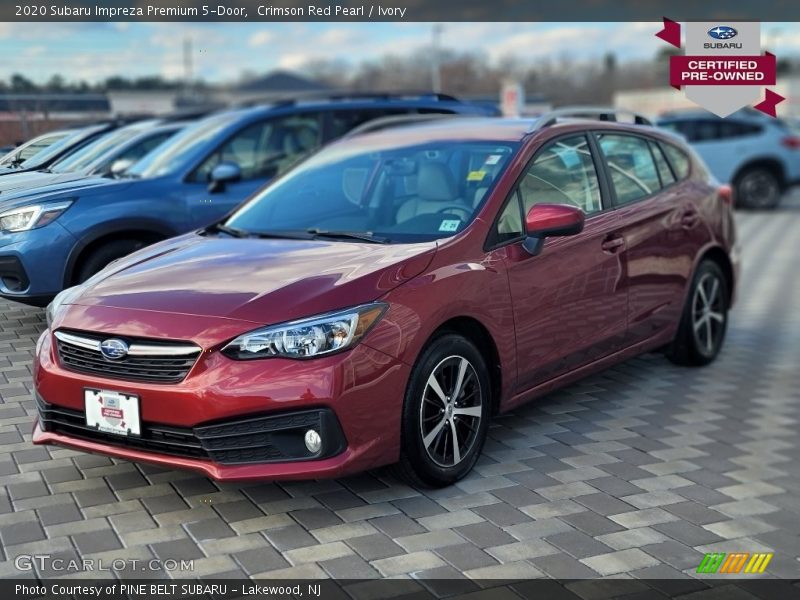 Crimson Red Pearl / Ivory 2020 Subaru Impreza Premium 5-Door