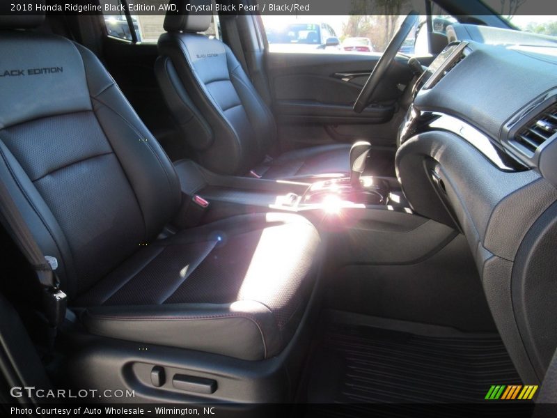 Crystal Black Pearl / Black/Red 2018 Honda Ridgeline Black Edition AWD