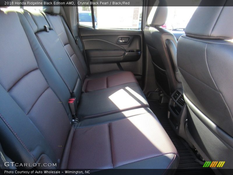 Crystal Black Pearl / Black/Red 2018 Honda Ridgeline Black Edition AWD