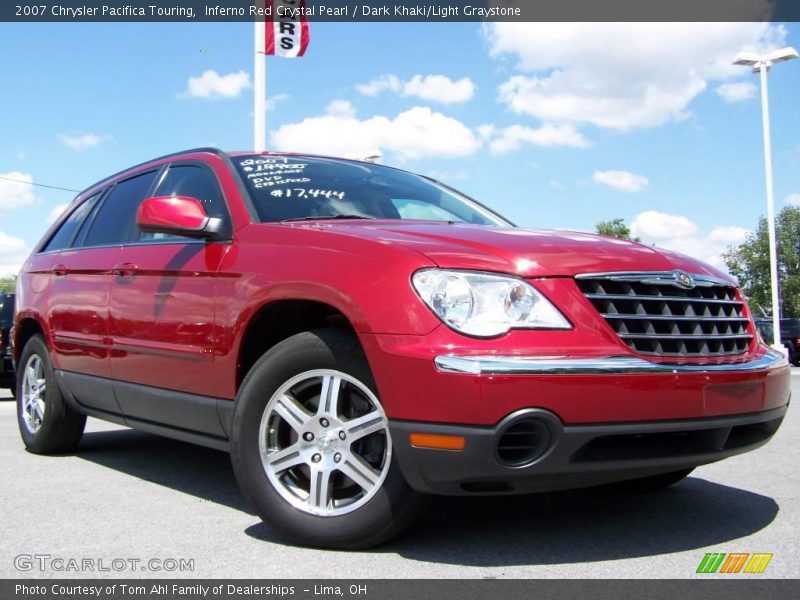 Inferno Red Crystal Pearl / Dark Khaki/Light Graystone 2007 Chrysler Pacifica Touring