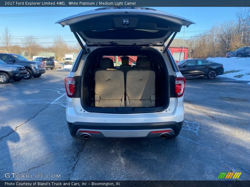 White Platinum / Medium Light Camel 2017 Ford Explorer Limited 4WD