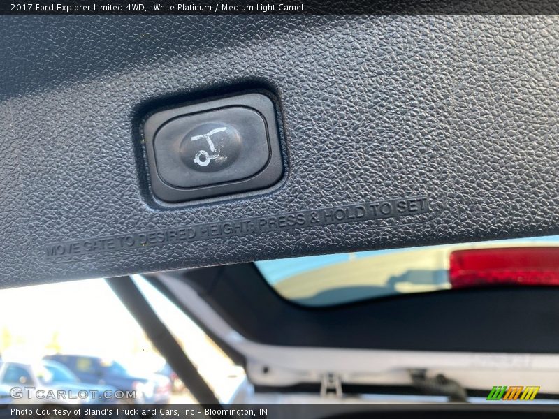 White Platinum / Medium Light Camel 2017 Ford Explorer Limited 4WD