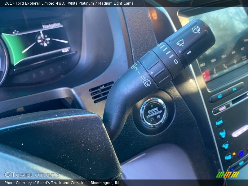 White Platinum / Medium Light Camel 2017 Ford Explorer Limited 4WD