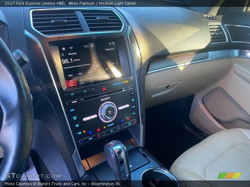 White Platinum / Medium Light Camel 2017 Ford Explorer Limited 4WD