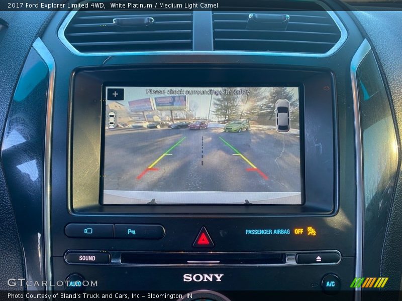 White Platinum / Medium Light Camel 2017 Ford Explorer Limited 4WD