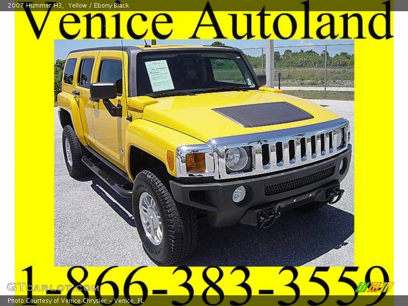 Yellow / Ebony Black 2007 Hummer H3